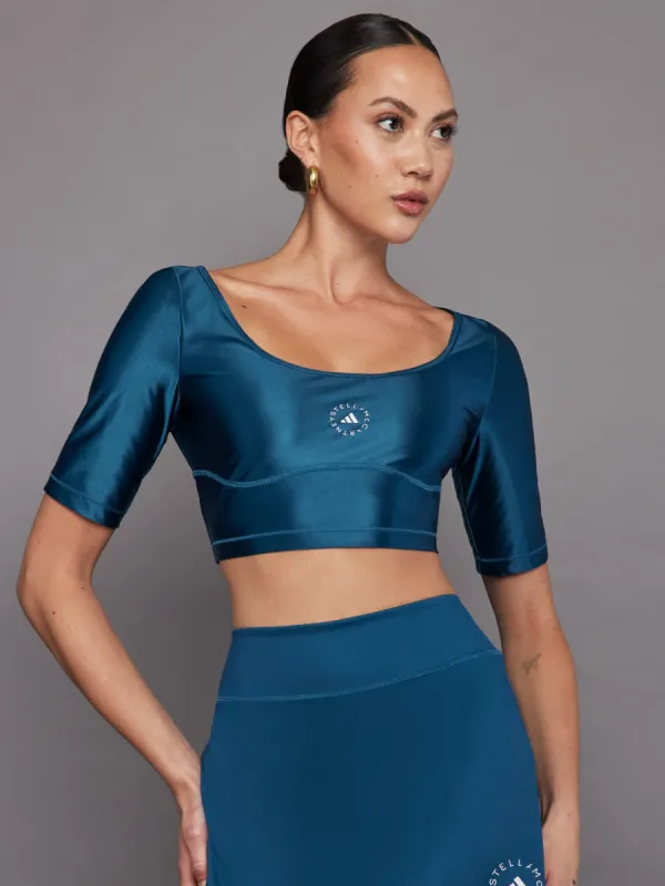 adidas by Stella McCartney Crop Top - Tech Mineral sold by Carbon38