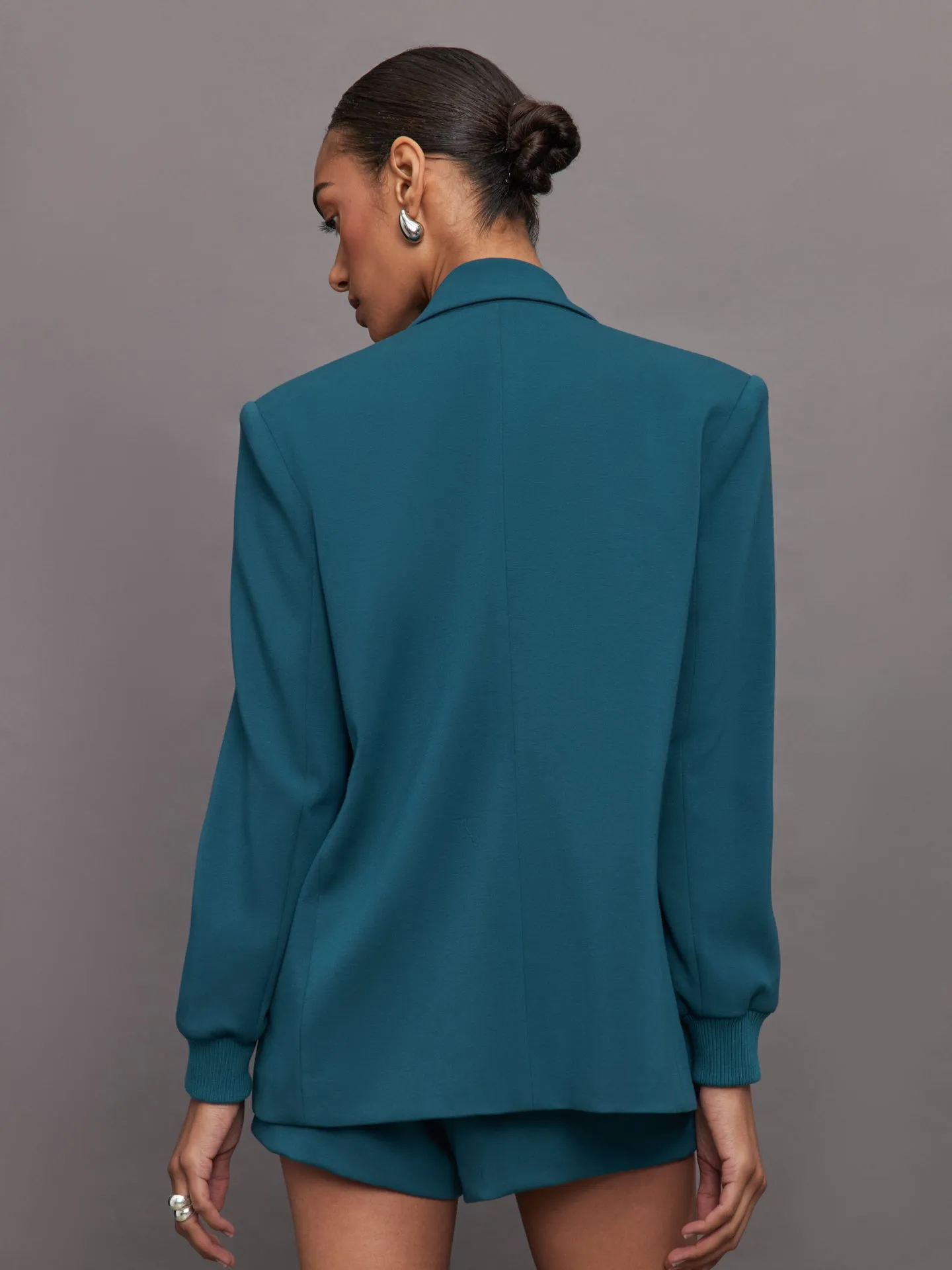 Oversized Blazer with Cuffs - Deep Lagoon sold by Carbon38 product image thumbnail 4