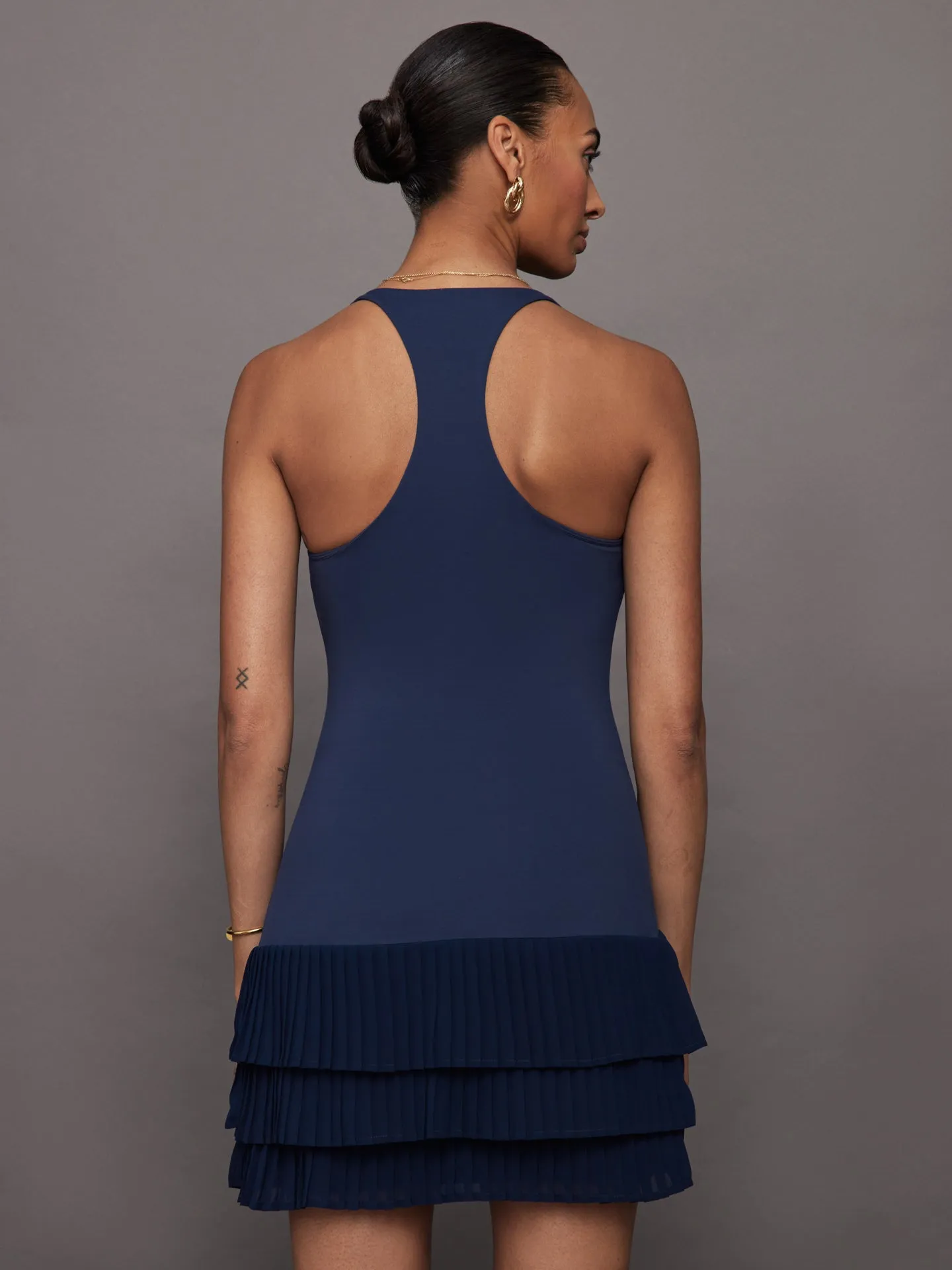 Pleated Tier Tennis Dress - Navy sold by Carbon38 product image thumbnail 4