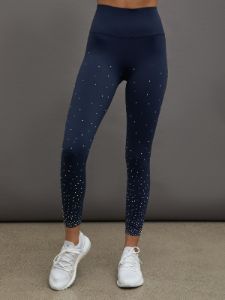 PEARL HIGH RISE FULL LENGTH LEGGING IN DIAMOND COMPRESSION - NAVY BLAZER sold by Carbon38