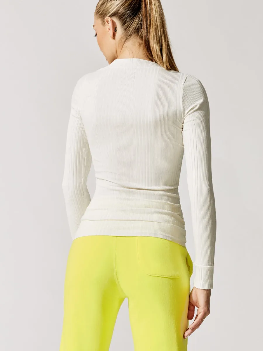 Henri Slim Henley - Soft White sold by Carbon38 product image thumbnail 3