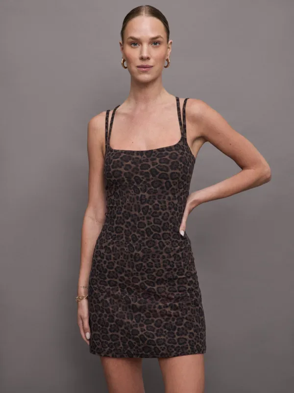 Strappy Dress in Melt - Leopard Print sold by Carbon38