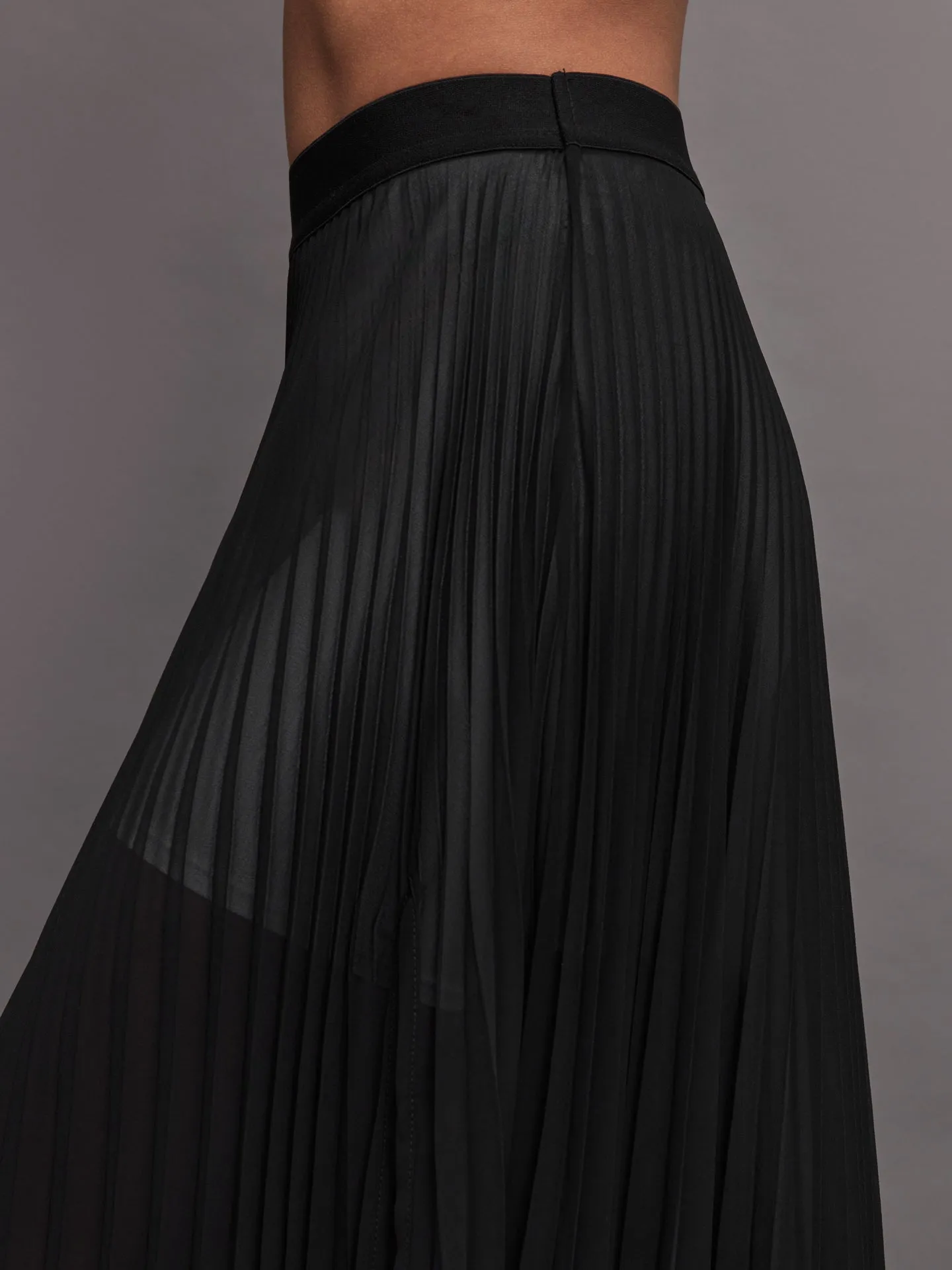 Mesh Pleated Skirt - Black sold by Carbon38 product image thumbnail 5