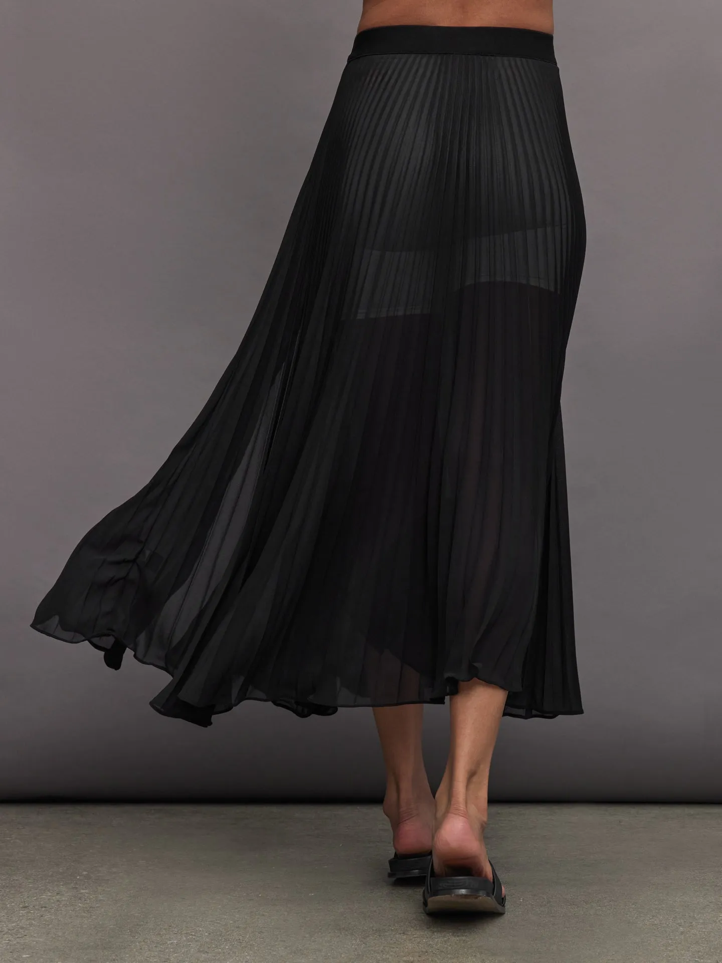 Mesh Pleated Skirt - Black sold by Carbon38 product image thumbnail 4