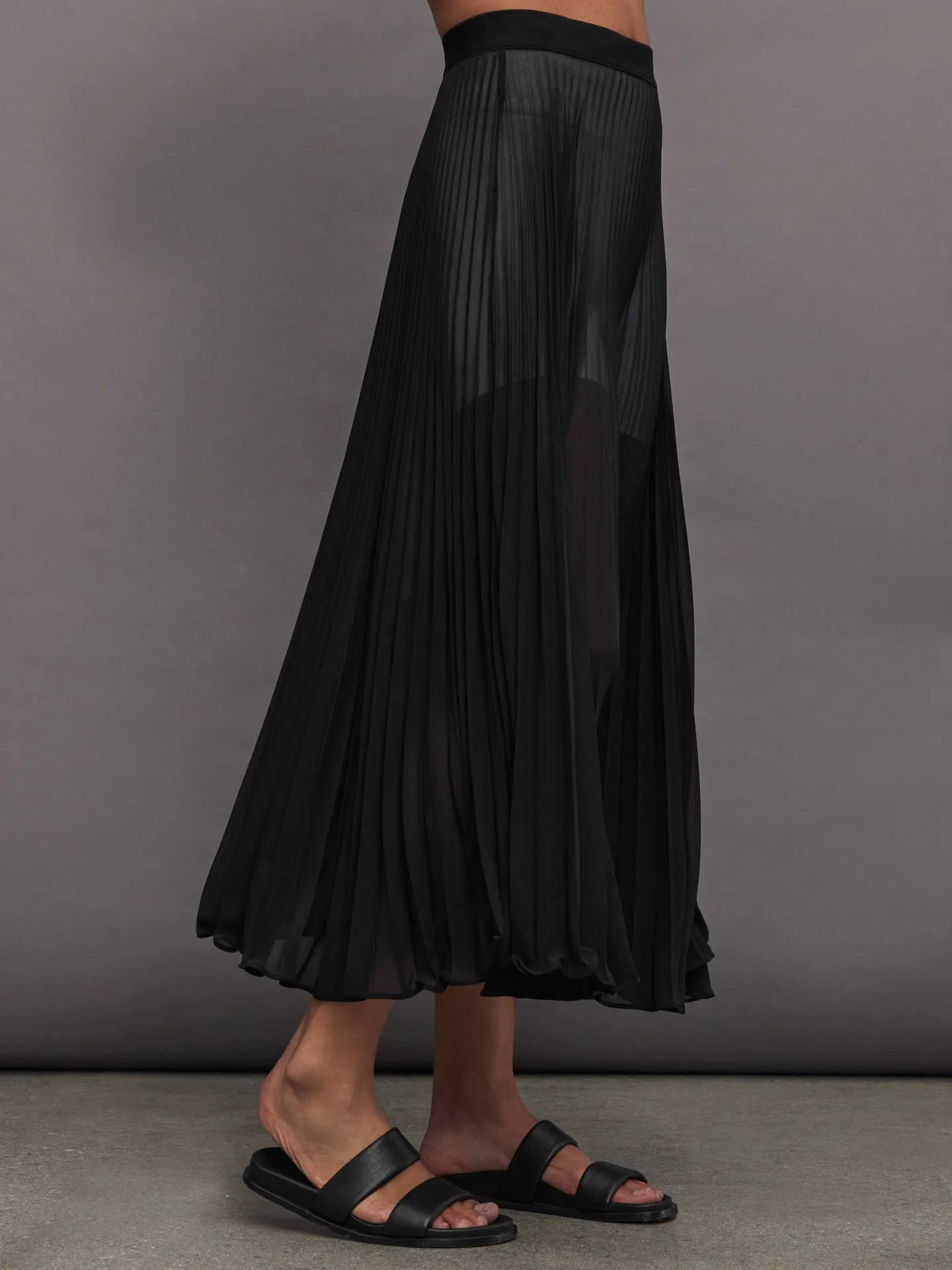 Mesh Pleated Skirt - Black sold by Carbon38 product image thumbnail 3