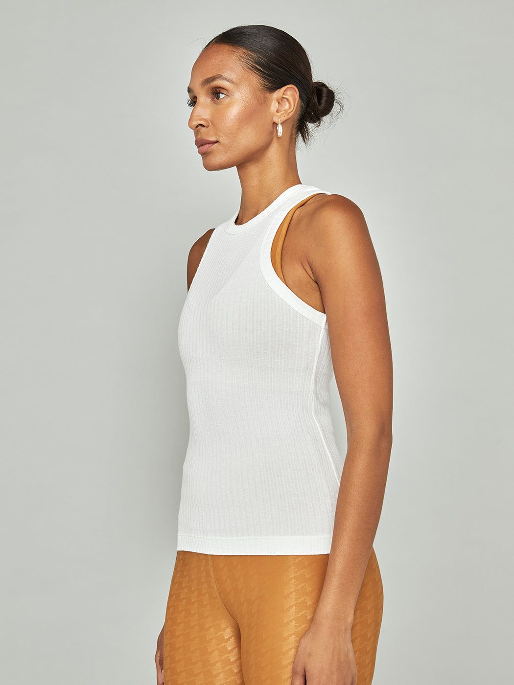 Fitted Racer Tank - White sold by Carbon38 product image thumbnail 4
