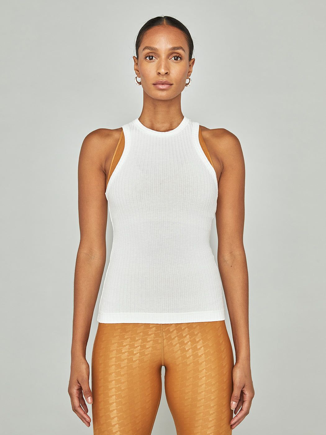 Fitted Racer Tank - White sold by Carbon38 product image thumbnail 2