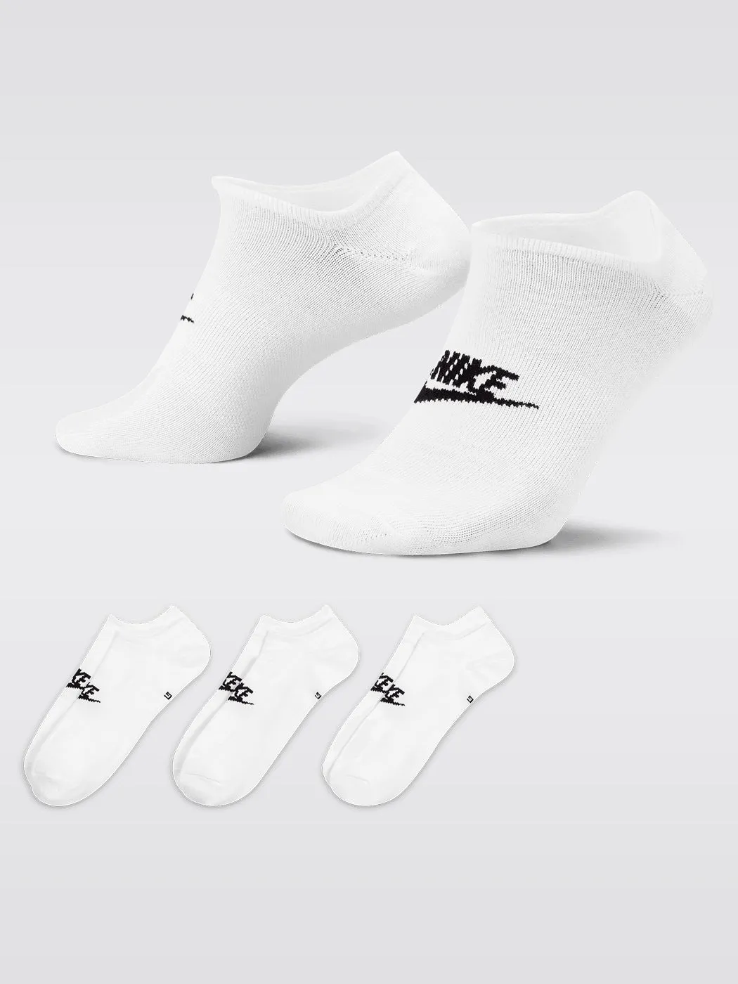 Nike Sportswear Everyday Essential Low Socks - White/Black sold by Carbon38