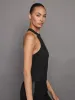 SLEEVELESS MOCK NECK TOP IN MELT - BLACK sold by Carbon38