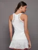 Pointelle Trim Tank - White sold by Carbon38