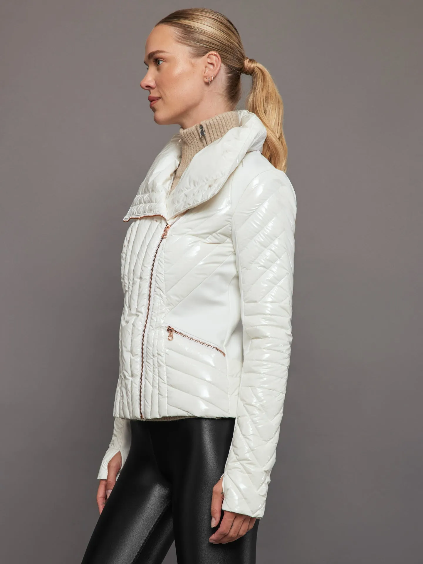 Gold Motion Panel Puffer - Optic White sold by Carbon38 product image thumbnail 2
