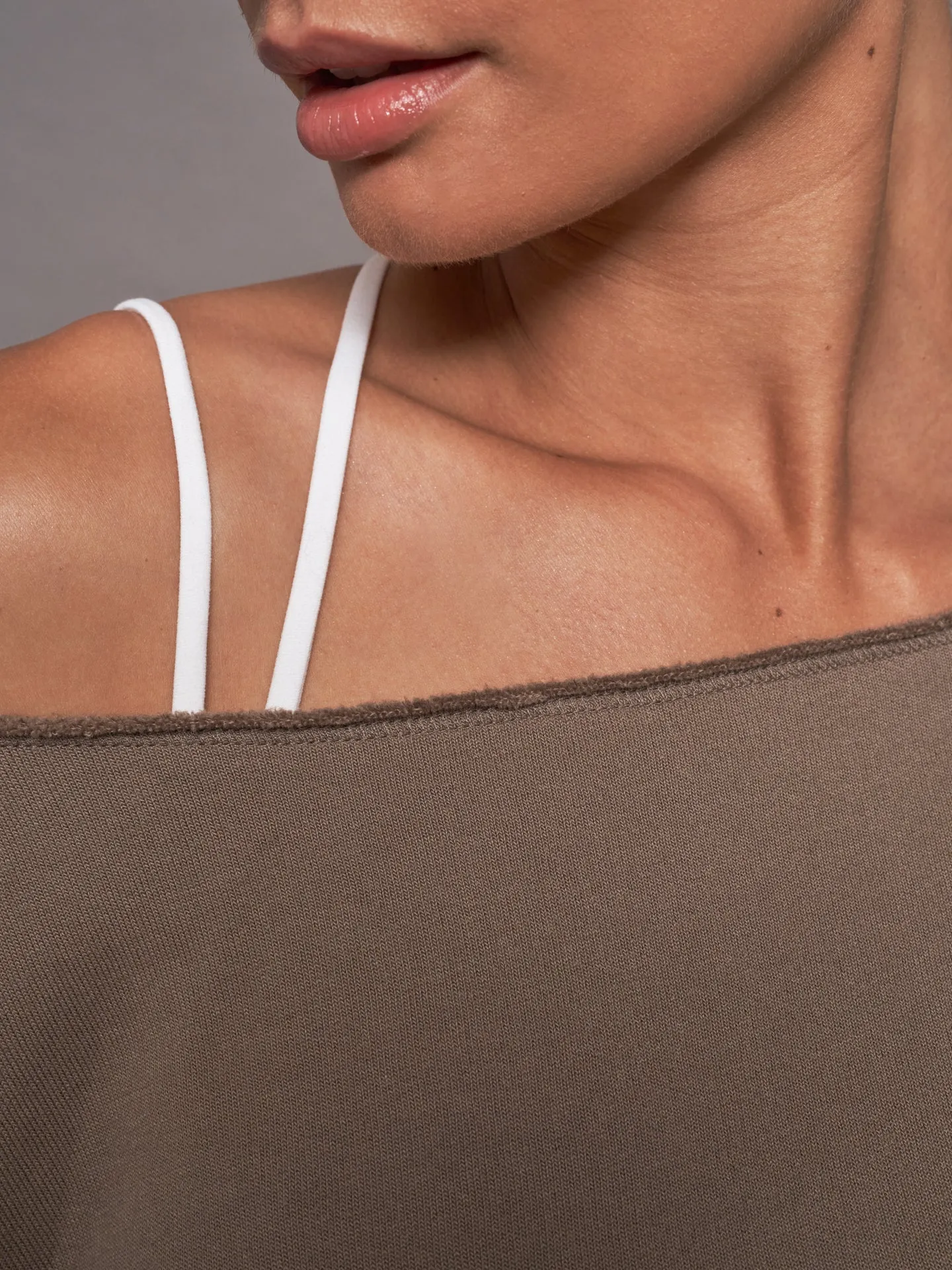 Short Sleeve Off Shoulder Sweatshirt in French Terry - Caribou sold by Carbon38 product image thumbnail 5