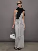 Strapless All in One Side Slit Gown - Light Grey sold by Carbon38