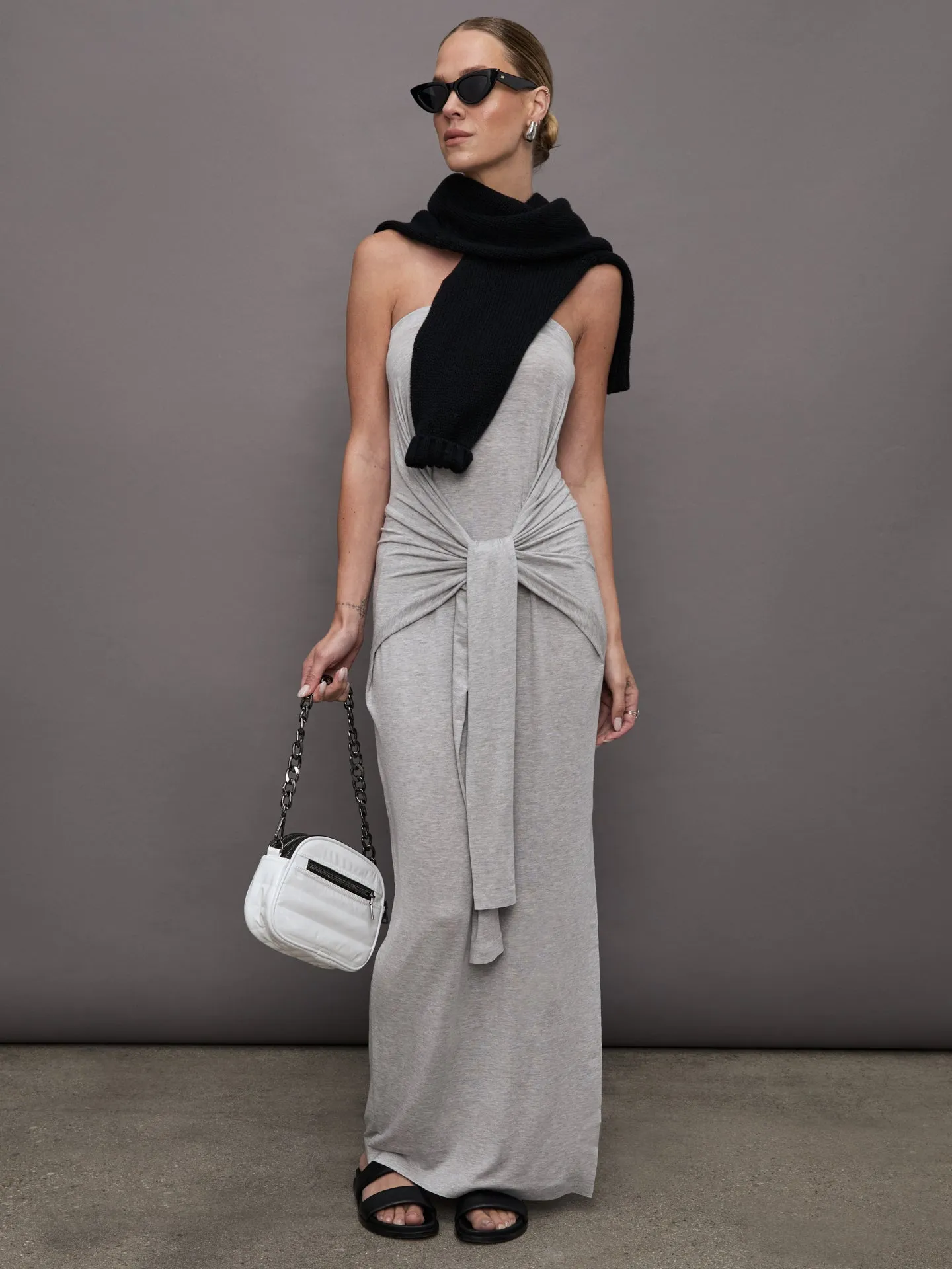 Strapless All in One Side Slit Gown - Light Grey sold by Carbon38 product image thumbnail 2