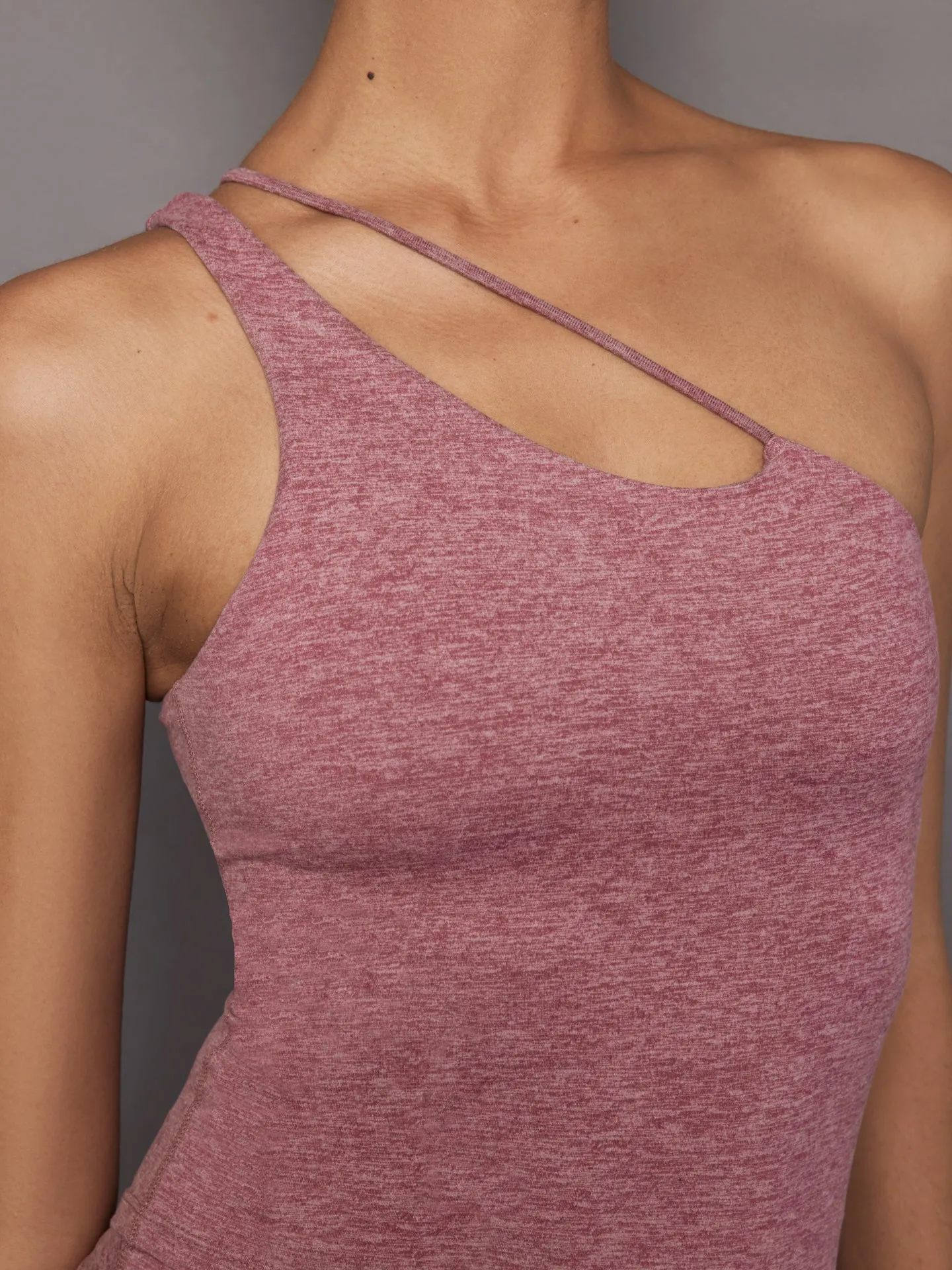 One Shoulder Convertible Tank in Heather Melt - Hawthorn Rose Heather sold by Carbon38 product image thumbnail 2