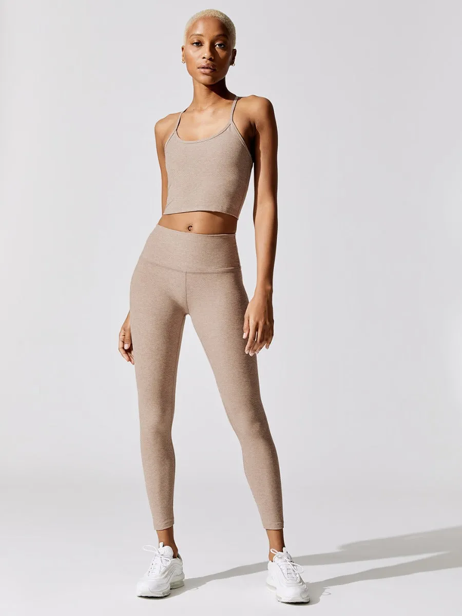 Spacedye Slim Racerback Cropped Tank - Chai sold by Carbon38 product image thumbnail 3