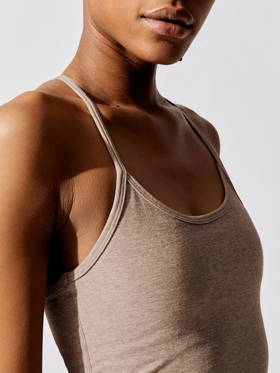 Spacedye Slim Racerback Cropped Tank - Chai sold by Carbon38 product image thumbnail 4