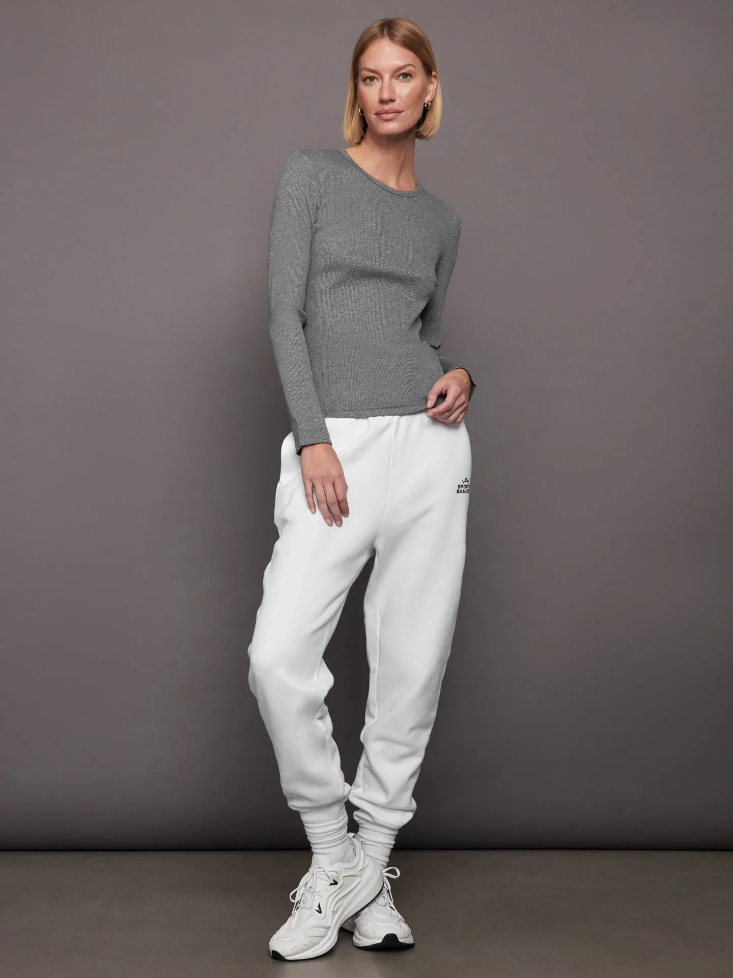 Rivington Ribbed Long Sleeve Top - Grey Heather sold by Carbon38 product image thumbnail 2