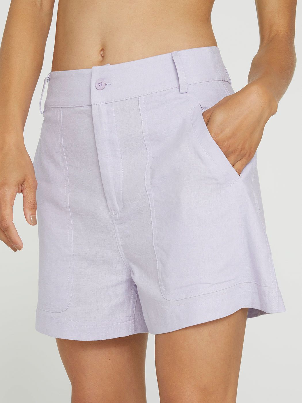Linen Utility Short - Lavender sold by Carbon38 product image thumbnail 5