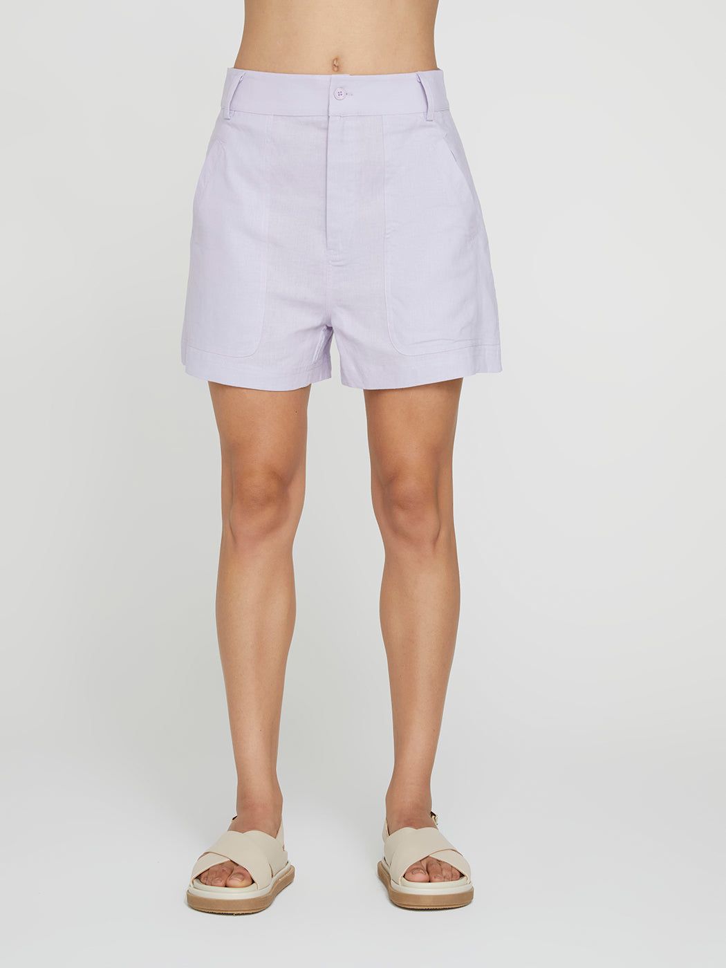 Linen Utility Short - Lavender sold by Carbon38