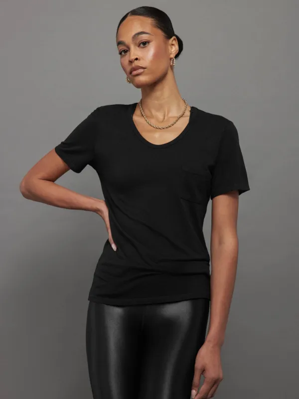 Short Sleeve Pocket Tee - Black sold by Carbon38