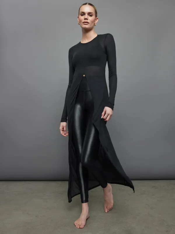 Alina Cashmere Shirt Dress - Black sold by Carbon38