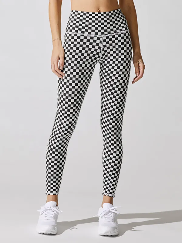 Sunset Legging - Checker - Onyx/Cloud sold by Carbon38