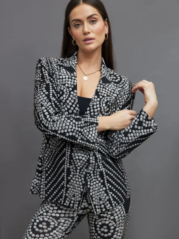 SINGLE BREASTED STRAIGHT FIT JACKET - STUDS sold by Carbon38