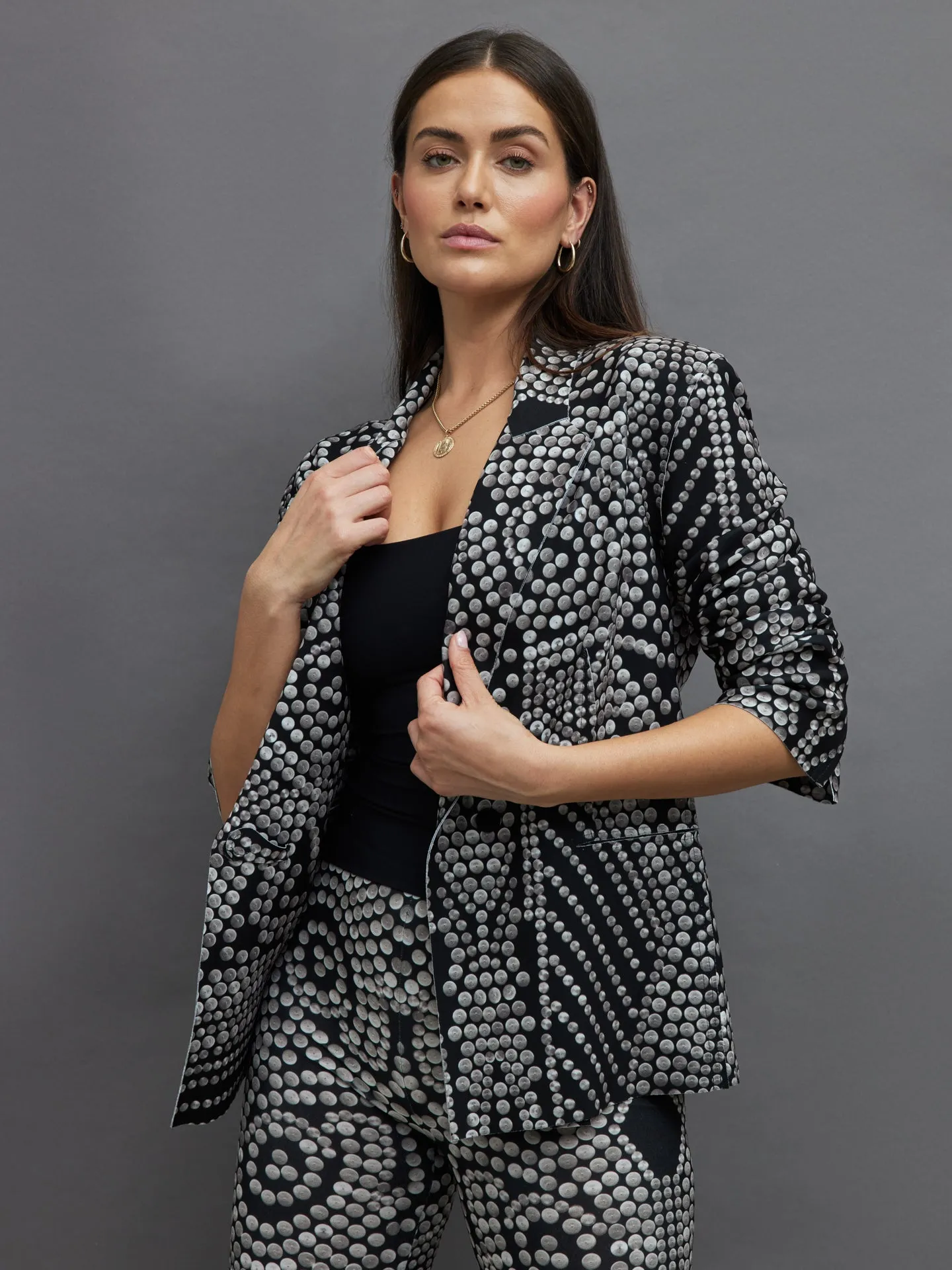 SINGLE BREASTED STRAIGHT FIT JACKET - STUDS sold by Carbon38 product image thumbnail 3