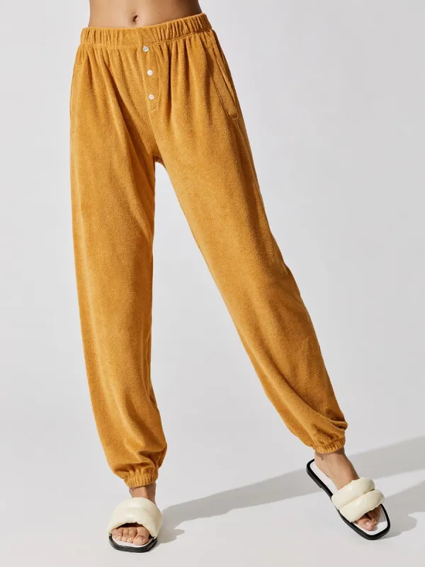 Terry Henley Sweatpant - Honey sold by Carbon38