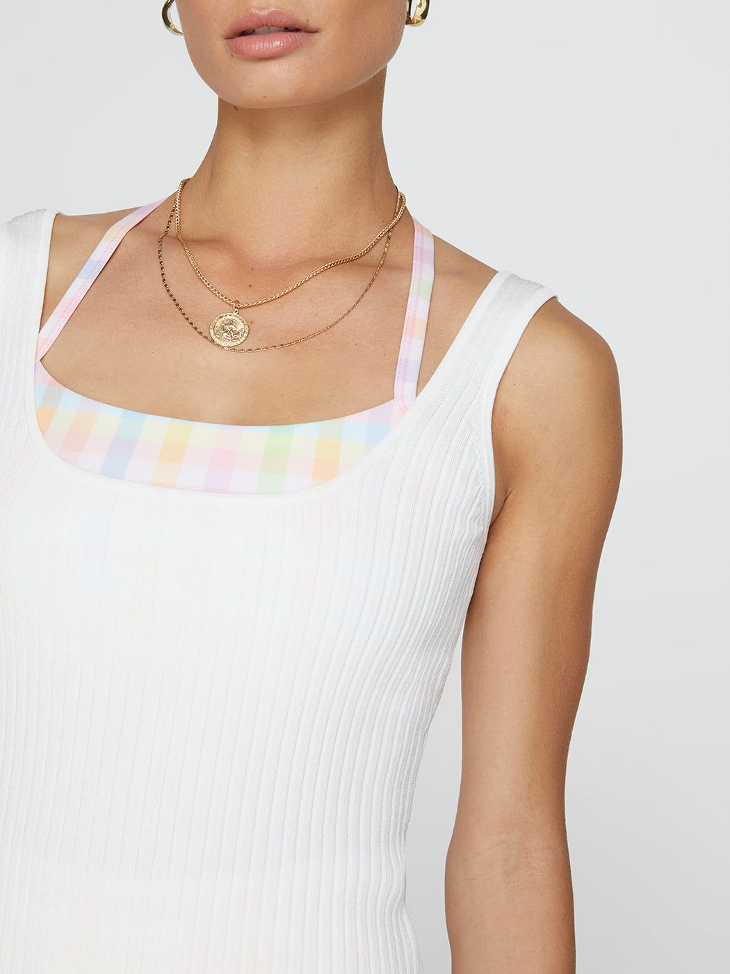 Wide Scoop Neck Cami - White sold by Carbon38 product image thumbnail 6