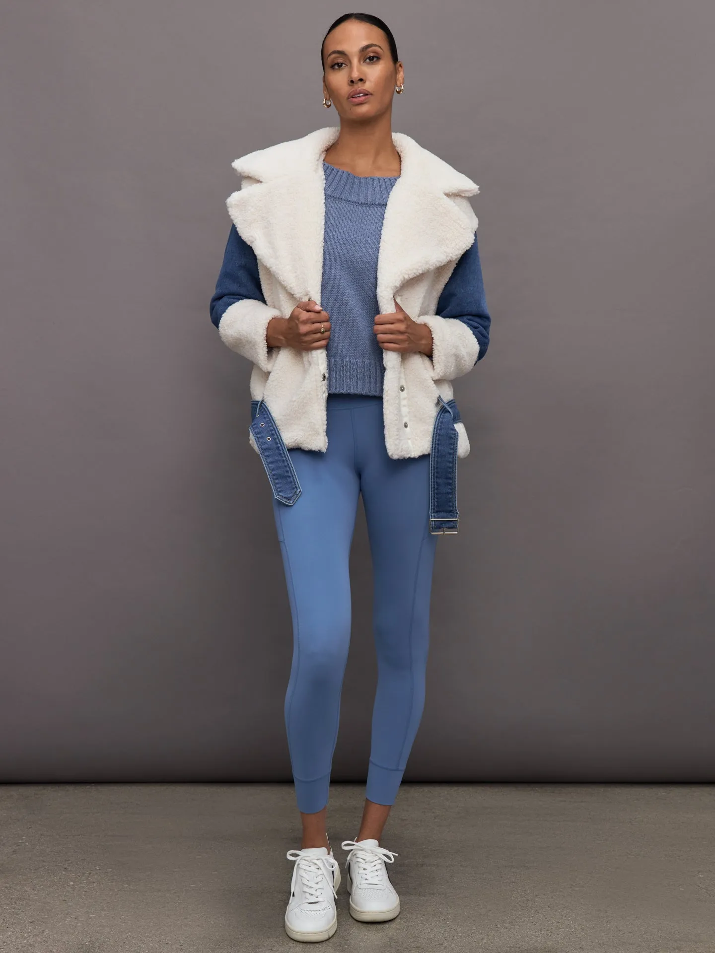 Sherpa Denim Jacket - Natural / Medium Wash sold by Carbon38 product image thumbnail 3