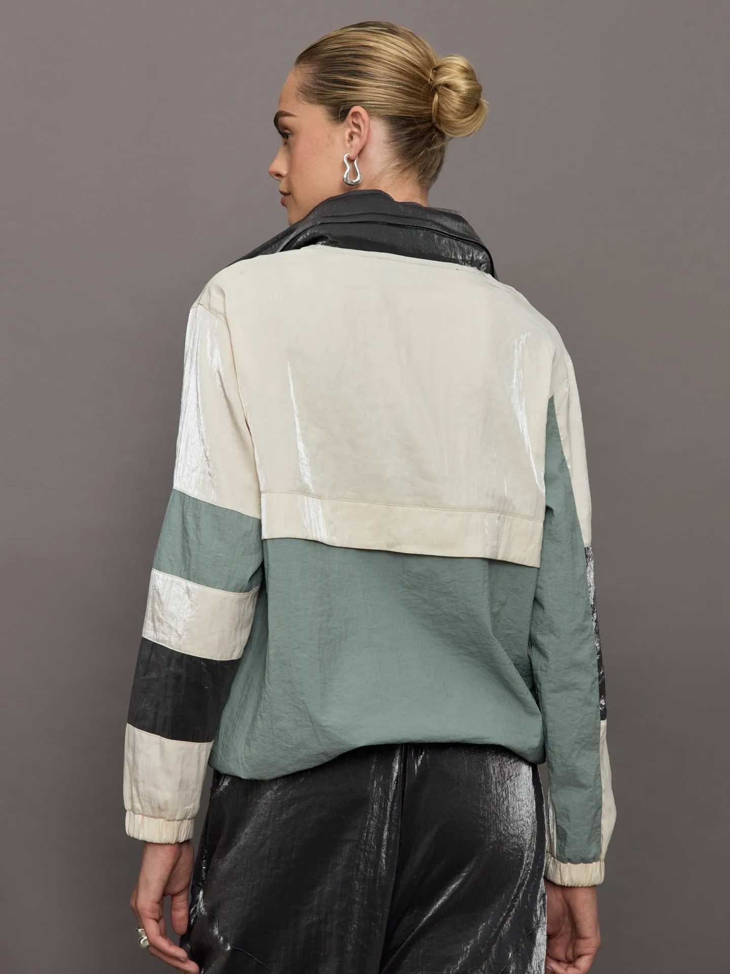 Athena Colorblock Track Jacket - Black Combo sold by Carbon38 product image thumbnail 4