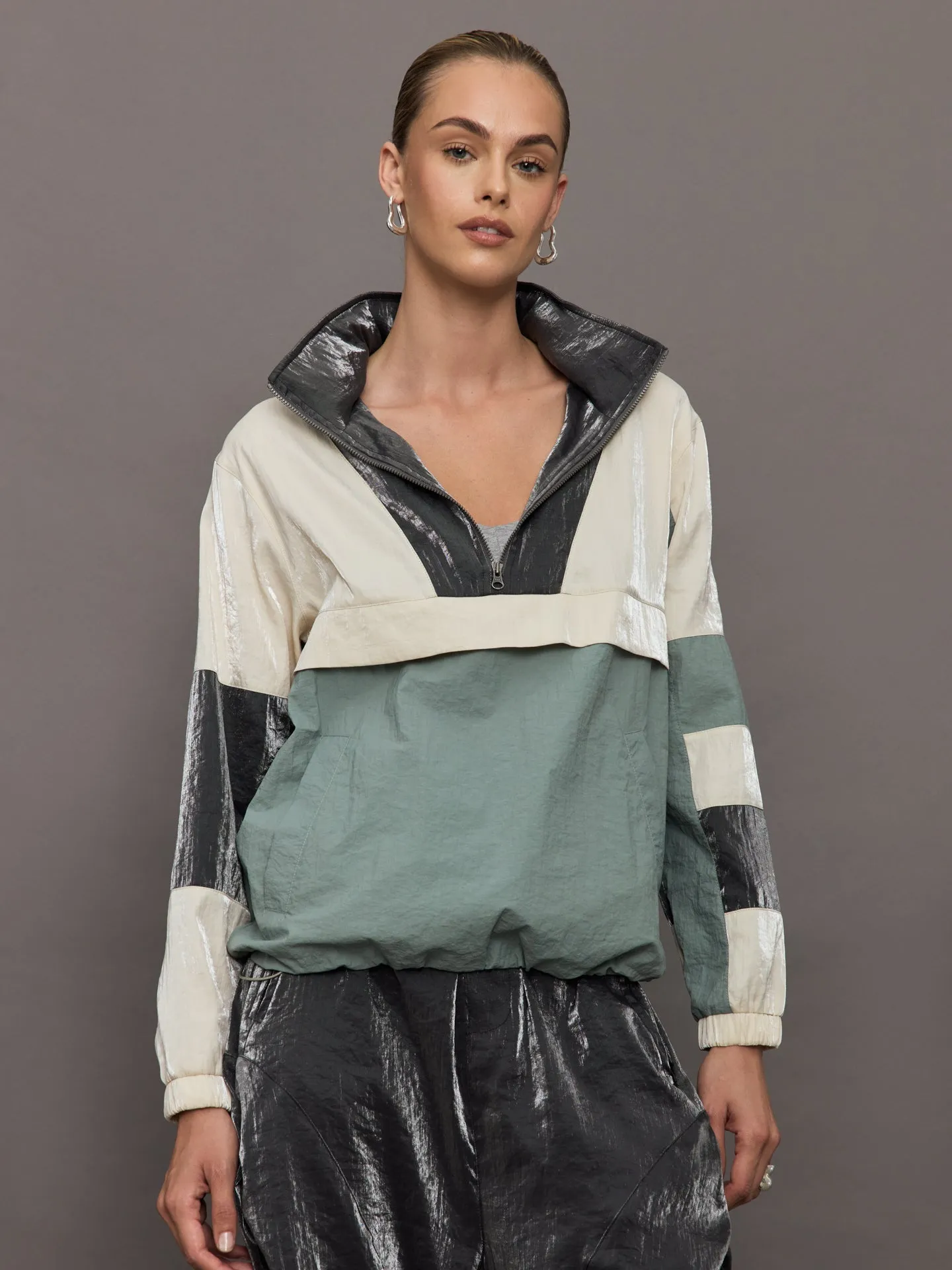 Athena Colorblock Track Jacket - Black Combo sold by Carbon38