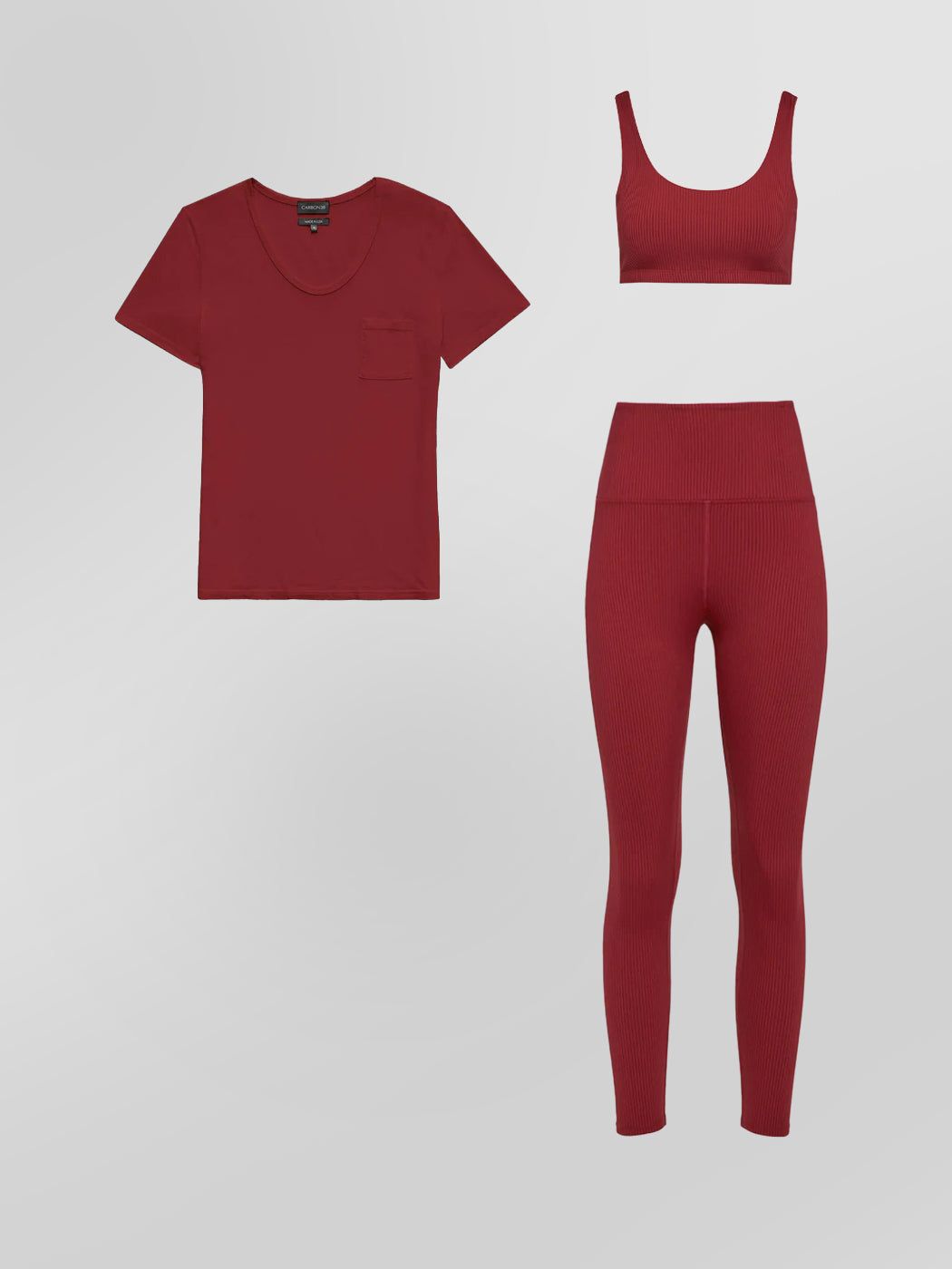 Merlot Ribbed Bundle sold by Carbon38