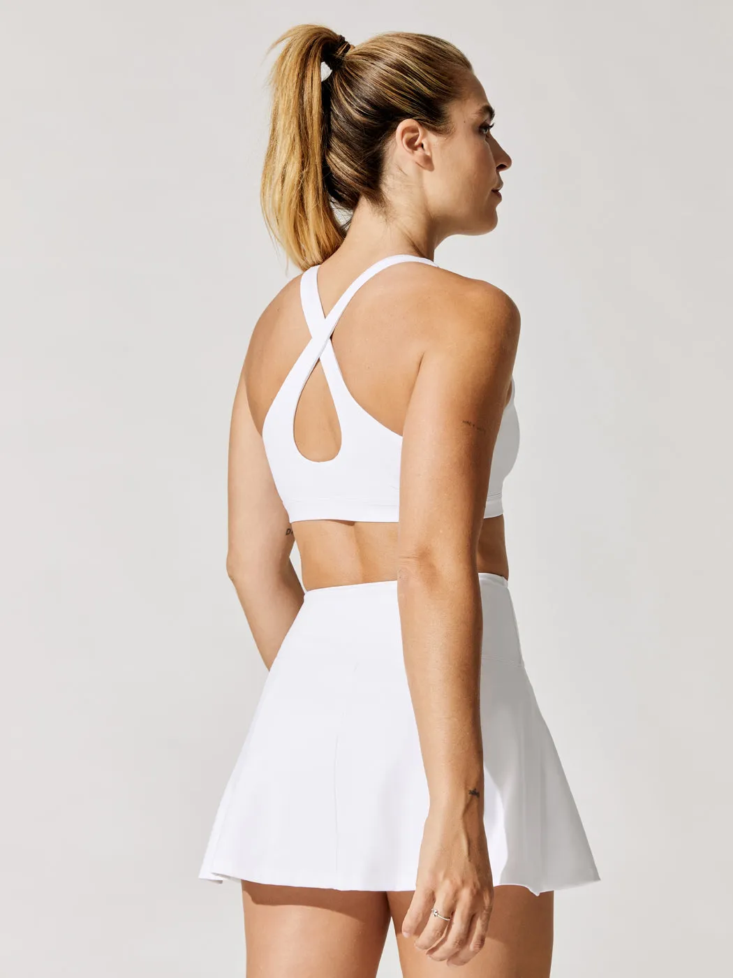 Cross Tennis Halter Bra - White sold by Carbon38 product image thumbnail 4