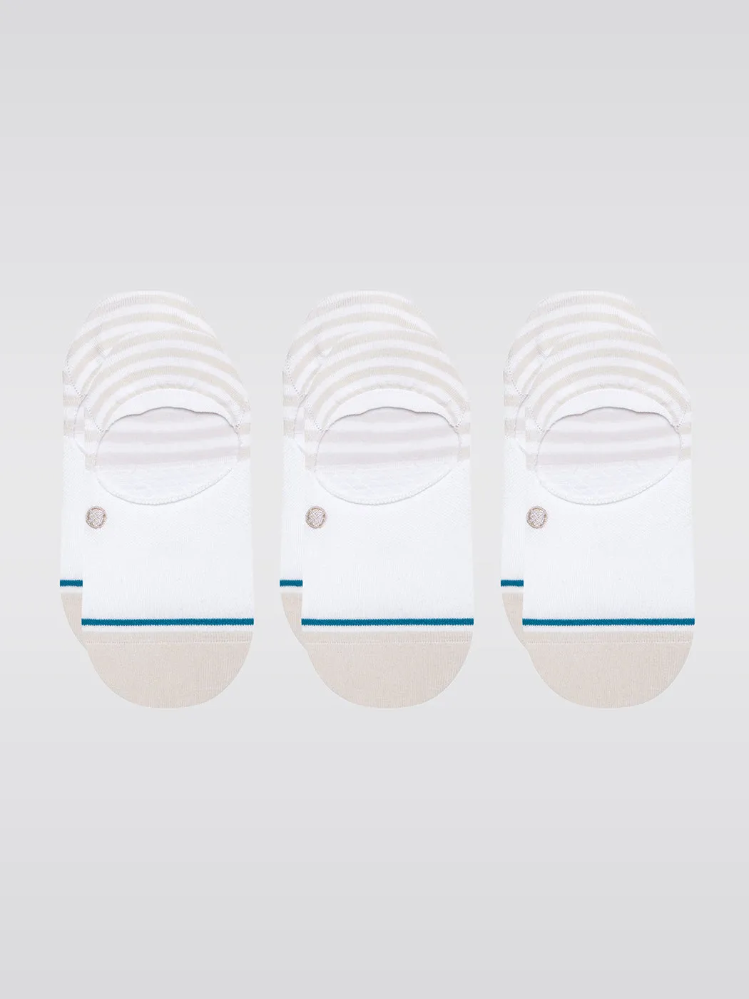 Sensible 3 Pack No-Show Socks - White sold by Carbon38