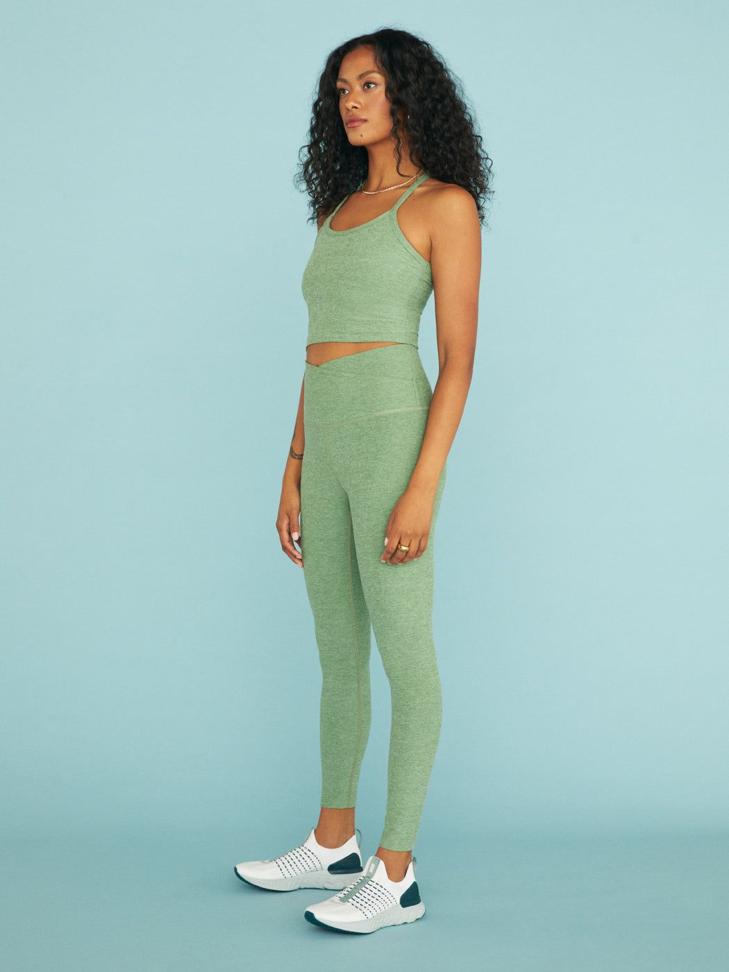 Spacedye Slim Racerback Cropped Tank - Rosemary Heather sold by Carbon38 product image thumbnail 6