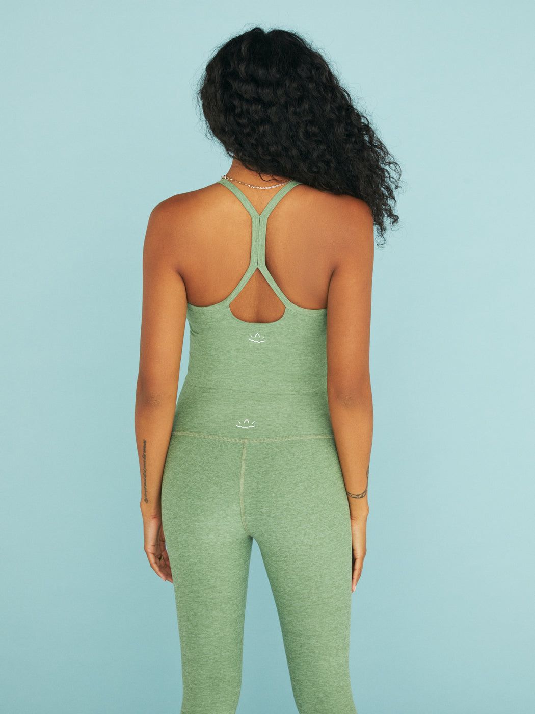 Spacedye Slim Racerback Cropped Tank - Rosemary Heather sold by Carbon38 product image thumbnail 2