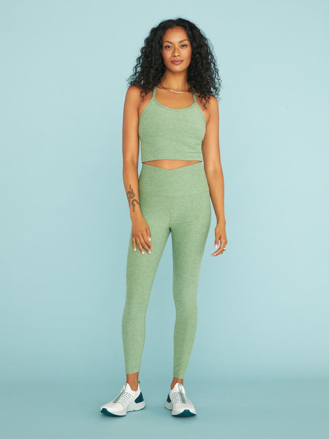 Spacedye Slim Racerback Cropped Tank - Rosemary Heather sold by Carbon38 product image thumbnail 5