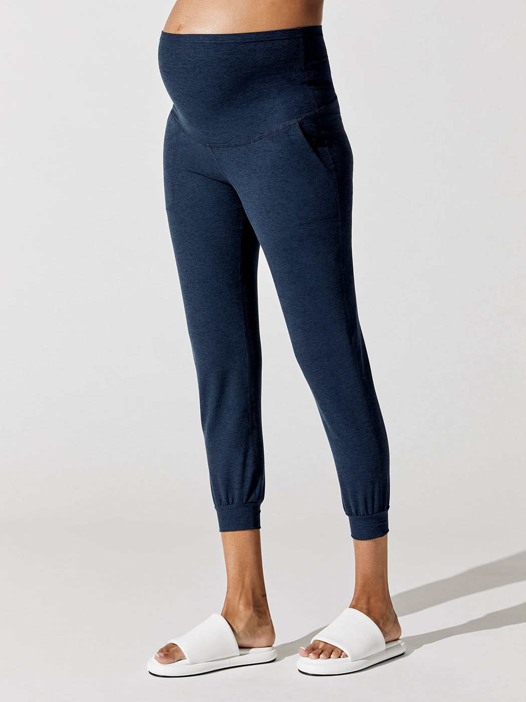 Spacedye Beyond The Bump Maternity Midi Jogger - Nocturnal Navy sold by Carbon38 product image thumbnail 2
