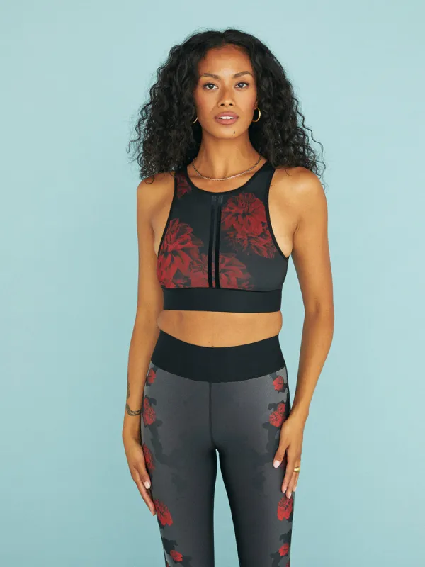 Moody Dahlia Aquila Bra - Nero/Peacock/Black Opal sold by Carbon38