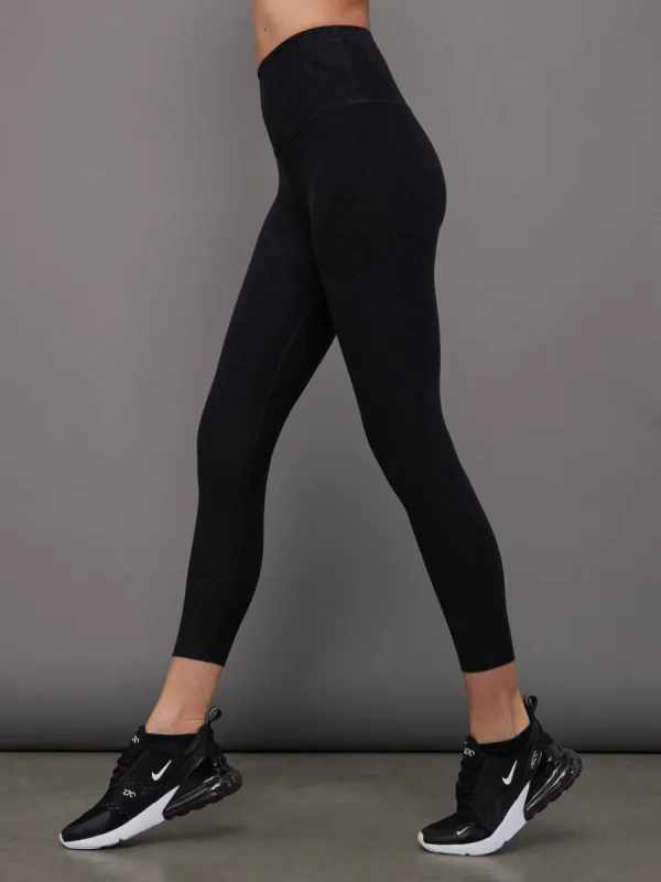 SPACEDYE WALK AND TALK HIGH WAISTED CAPRI LEGGING - DARKEST NIGHT sold by Carbon38