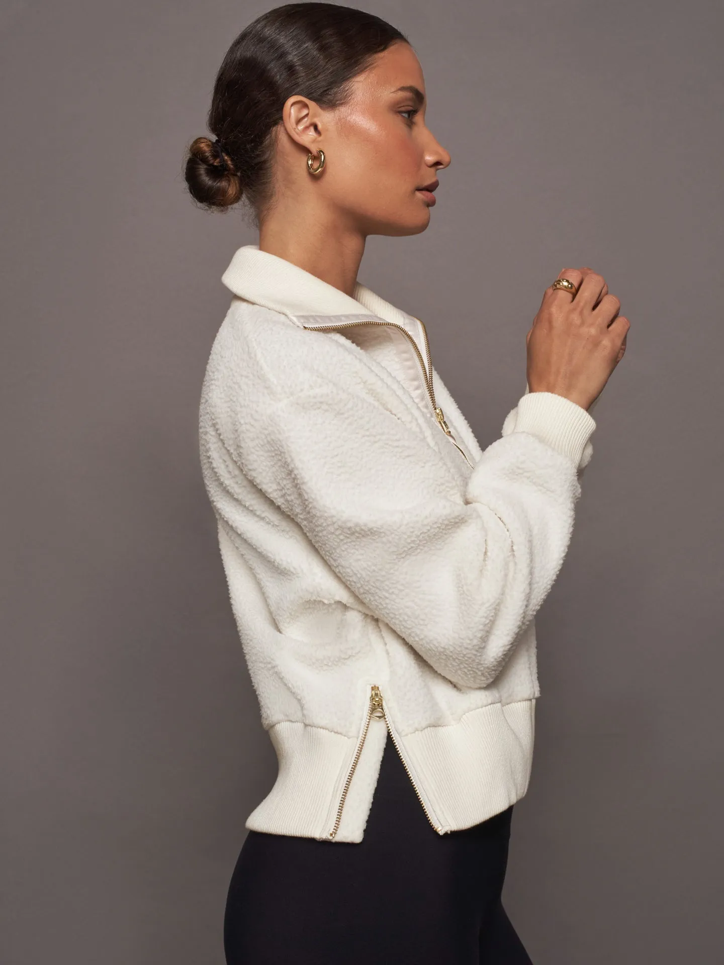 Roselle Half Zip Fleece - Egret sold by Carbon38 product image thumbnail 2