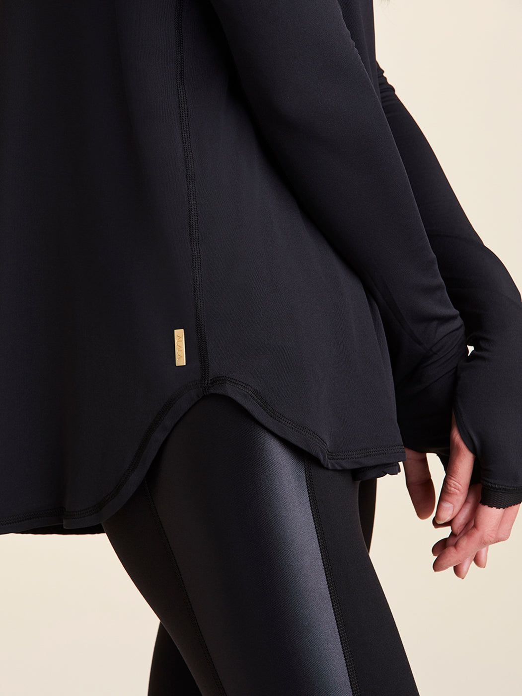 Fractal Long Sleeve Raglan Tee - Black sold by Carbon38 product image thumbnail 4