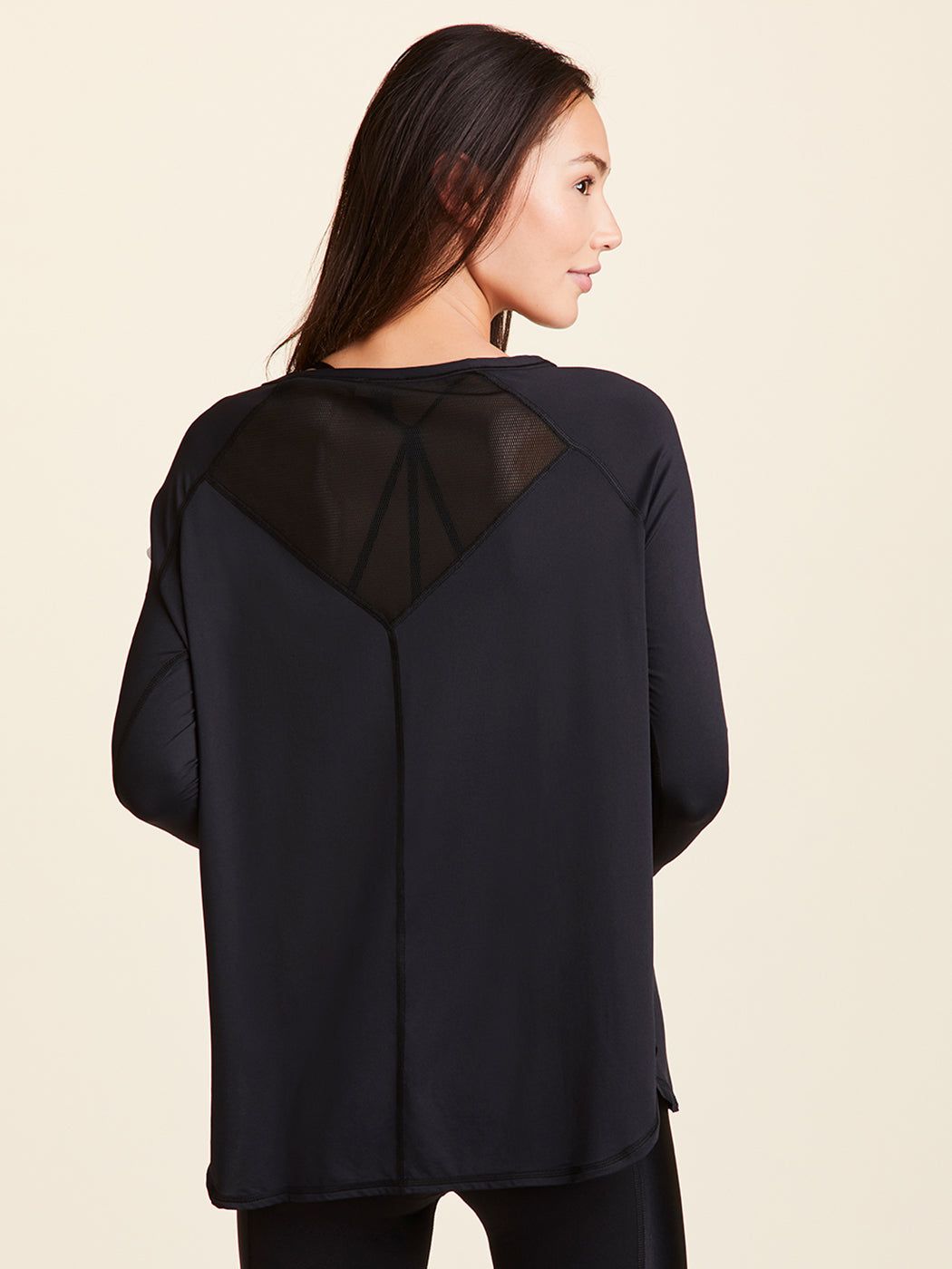 Fractal Long Sleeve Raglan Tee - Black sold by Carbon38 product image thumbnail 2