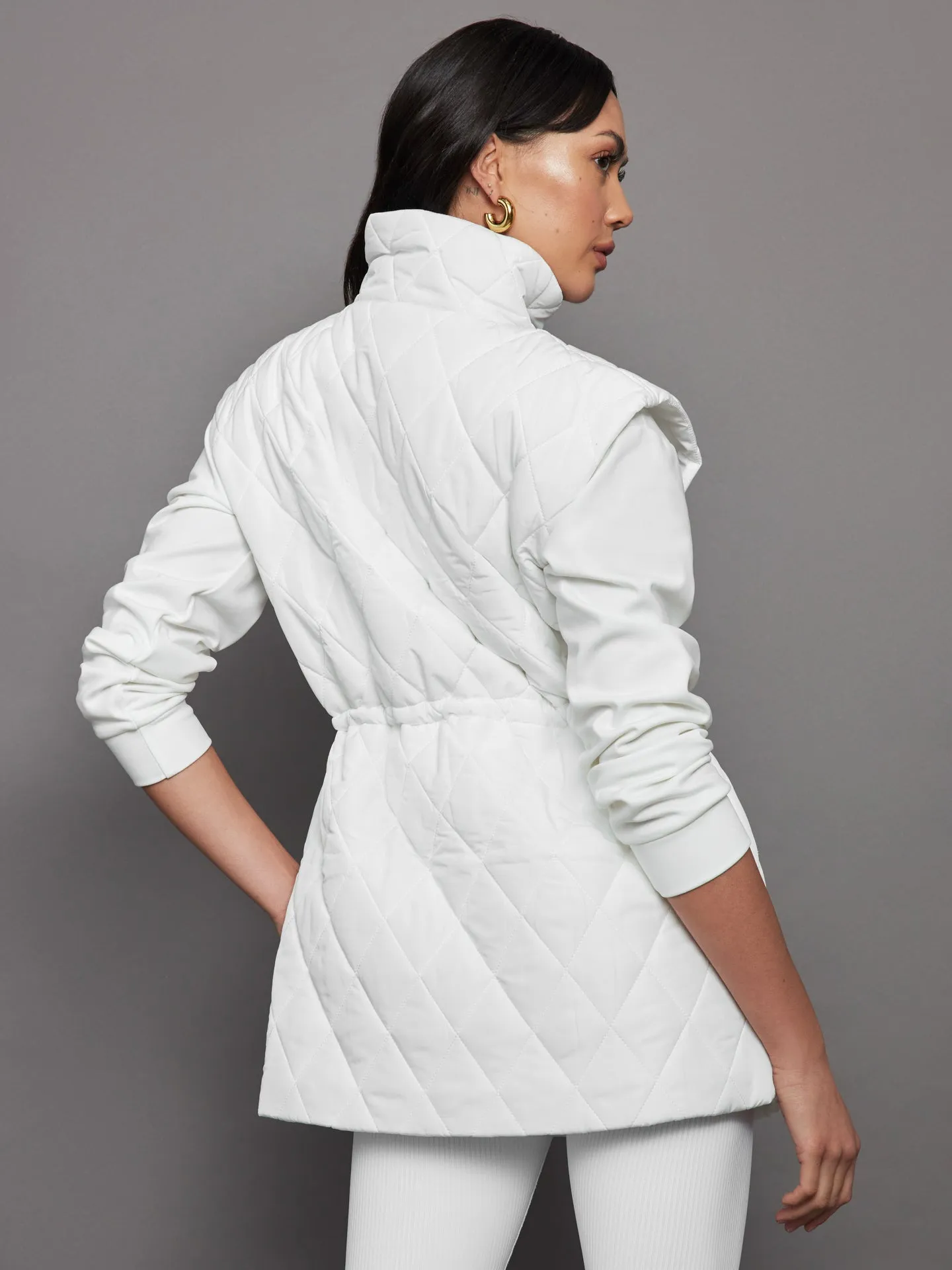 Diamond Quilted Puffer Vest - White sold by Carbon38 product image thumbnail 3