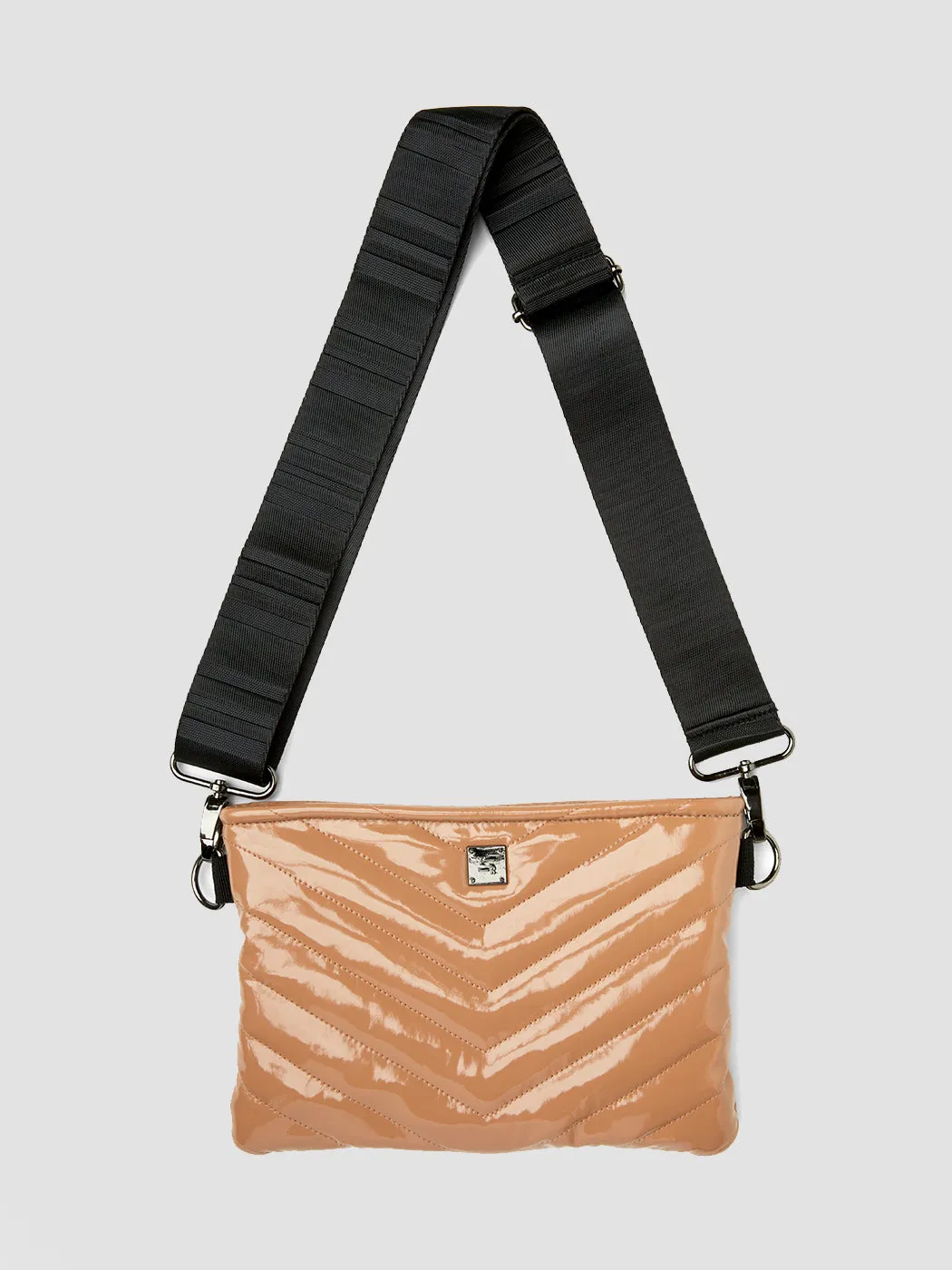 Vonn Chevron Crossbody - Nude Patent w/ Black and White sold by Carbon38 product image thumbnail 5