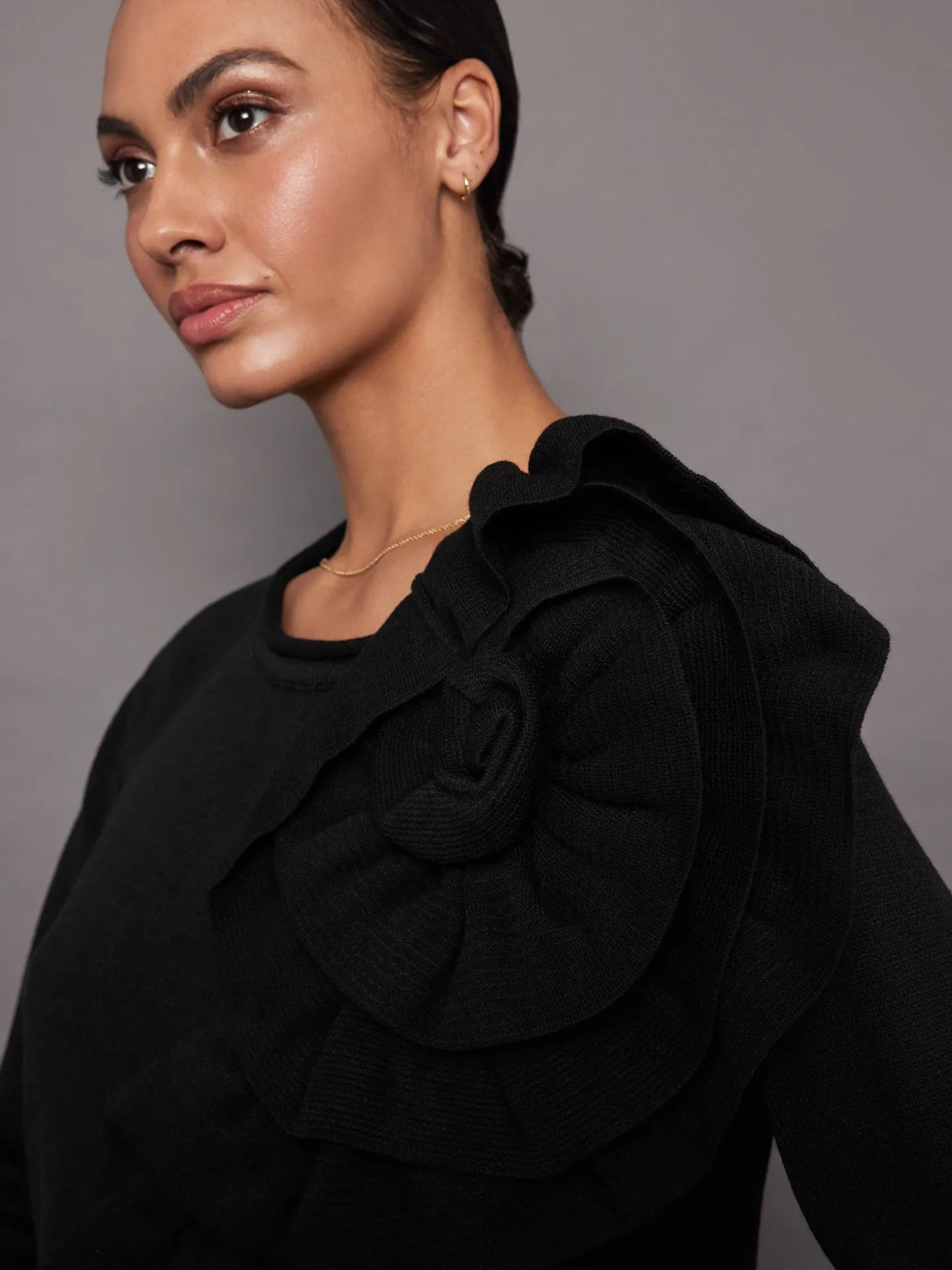 Nomia Rosette Top - Black sold by Carbon38 product image thumbnail 3