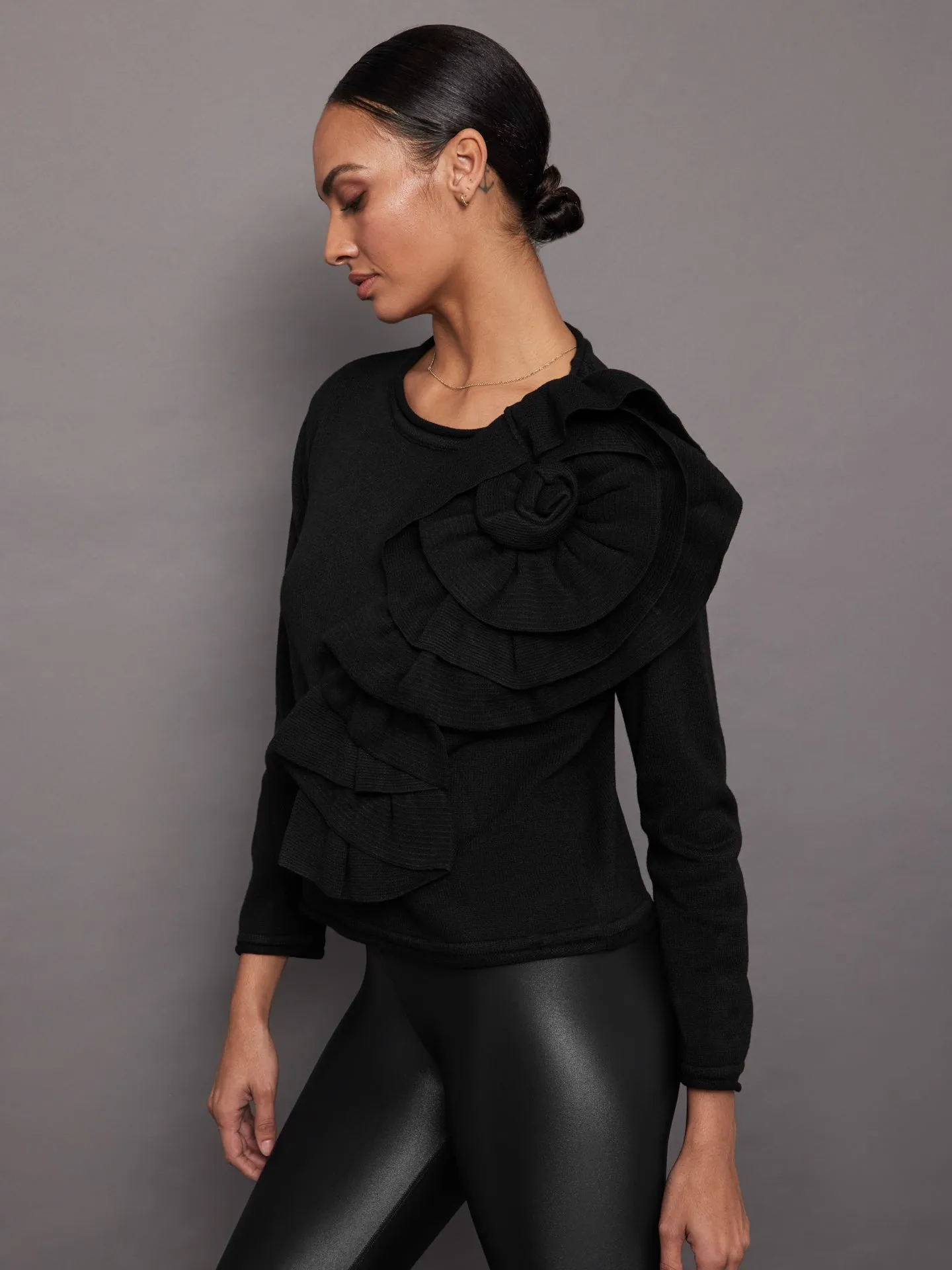 Nomia Rosette Top - Black sold by Carbon38 product image thumbnail 4